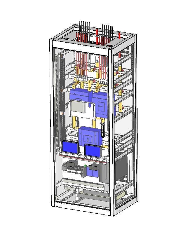 电气汇流柜三维
