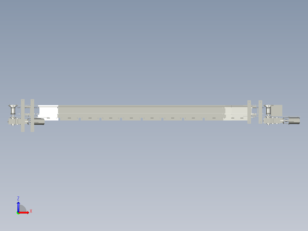 水平刮板输送机设计三维ProE5.0无参+CAD+说明书