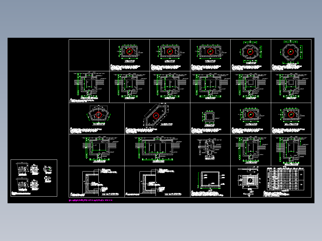 电缆井做法，人孔平面图