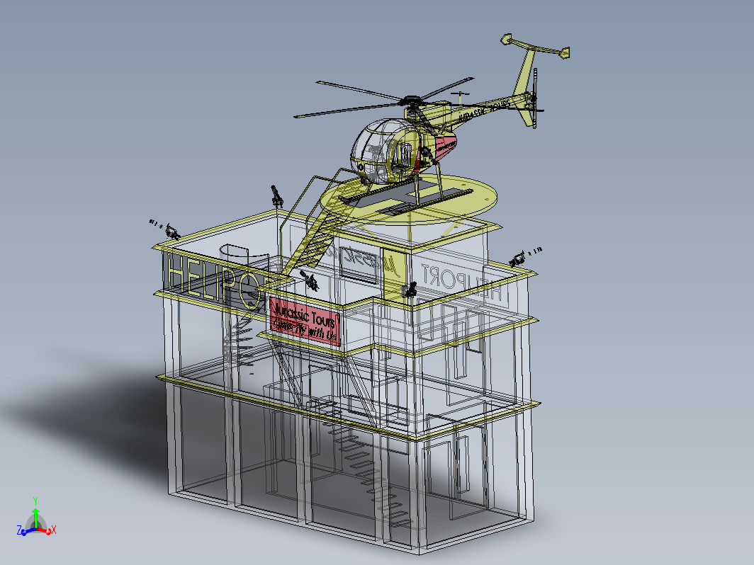 Jurassic直升机停机楼