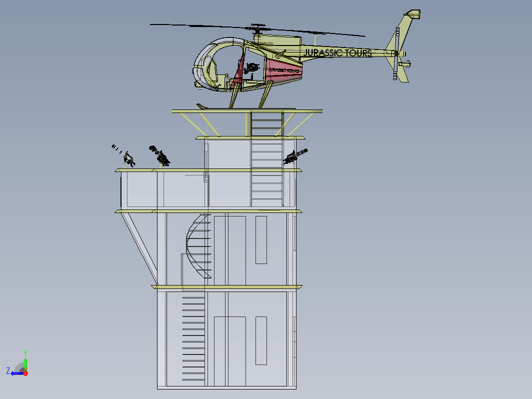 Jurassic直升机停机楼