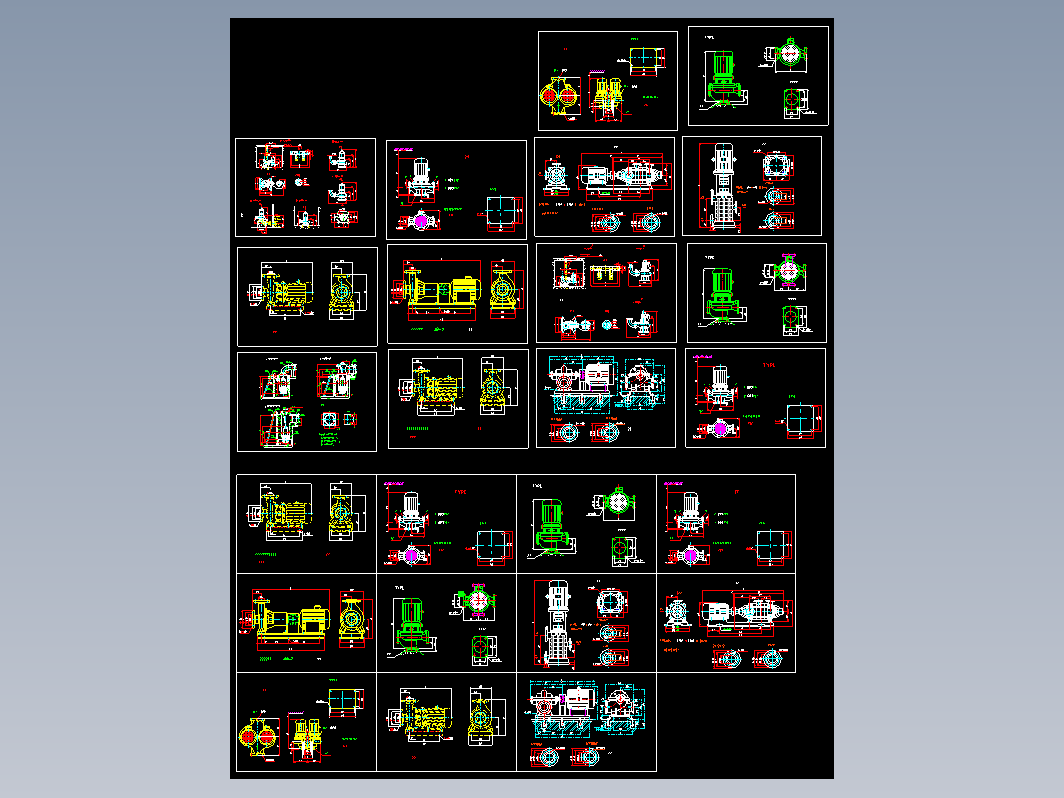 水泵cad图纸大全