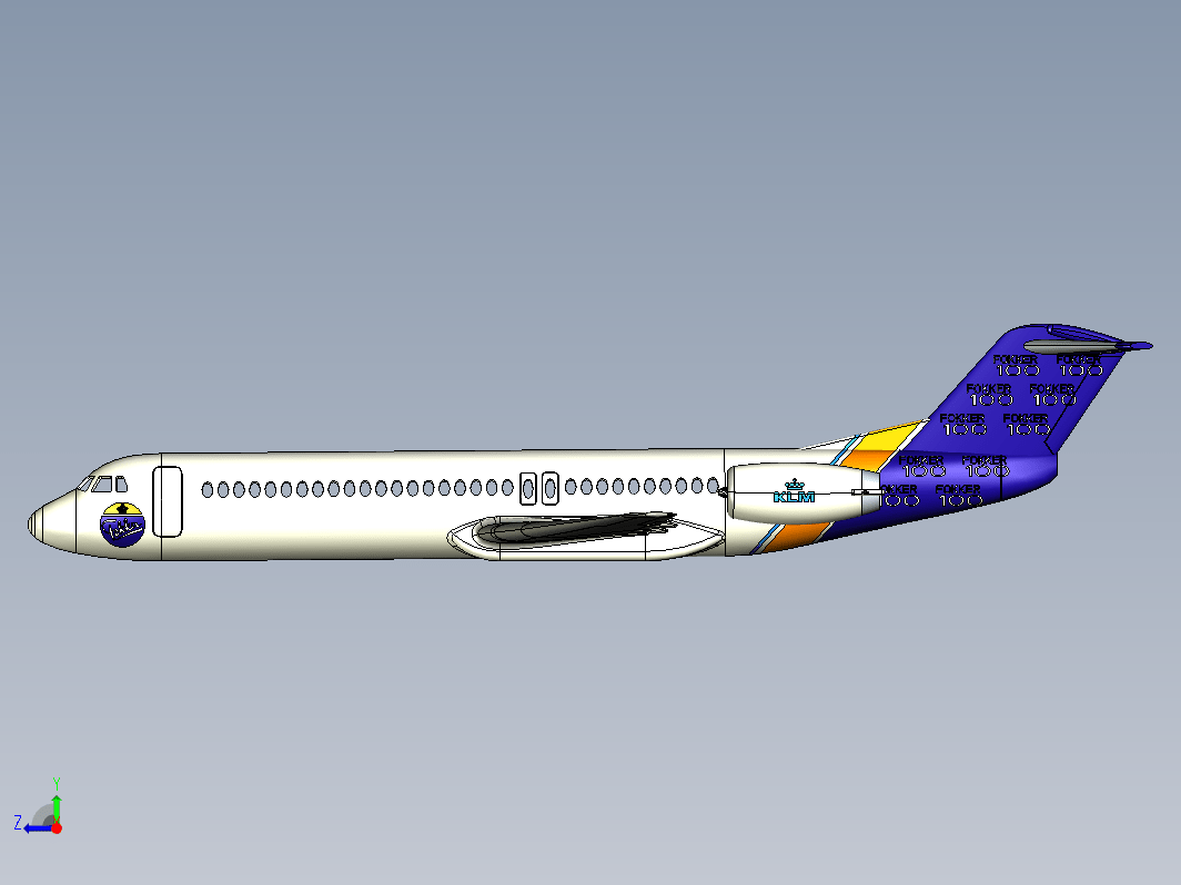 Fokker福克100飞机造型