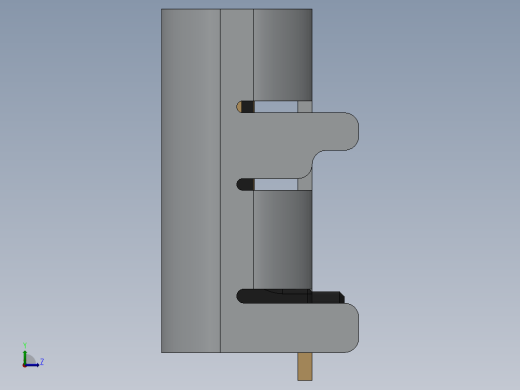 USB Type C 端口（SMD 类型）模型的 3D 模型缩略图