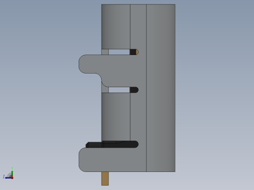 USB Type C 端口（SMD 类型）模型的 3D 模型缩略图