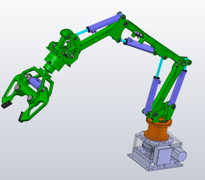 自动取料机械手臂结构设计三维SW+CAD+说明