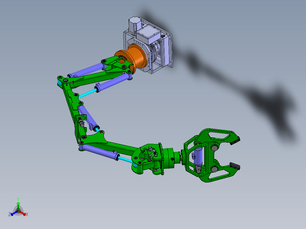 自动取料机械手臂结构设计三维SW+CAD+说明