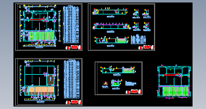 AAO-MBR合建池平面图和剖面图