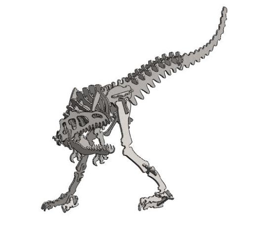 T-rex激光切割恐龙拼装缩略图