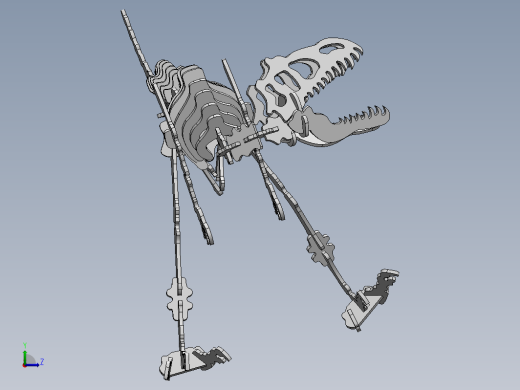 T-rex激光切割恐龙拼装缩略图