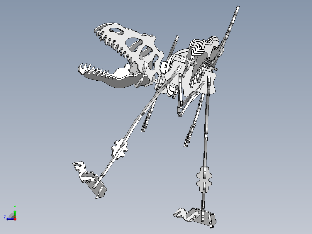 T-rex激光切割恐龙拼装