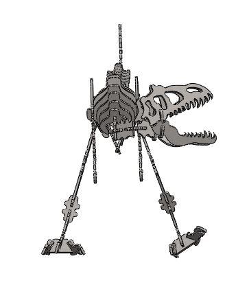 T-rex激光切割恐龙拼装缩略图