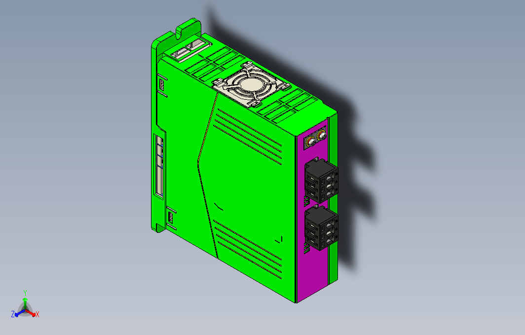 标准型多机传动变频器STEP_B00（MD800逆变单元整机外形STEP模型）