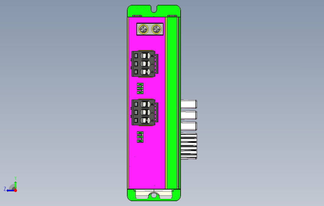 标准型多机传动变频器STEP_B00（MD800逆变单元整机外形STEP模型）