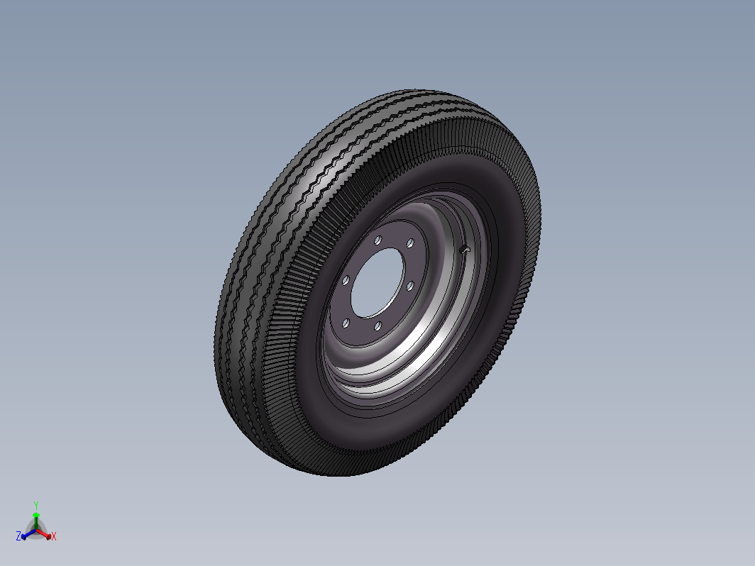 轮胎轮毂3D图