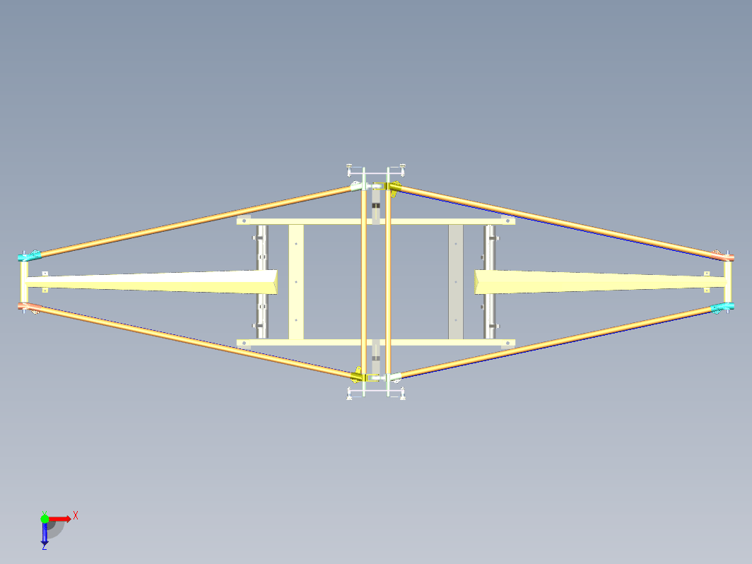 伸缩支架工程支架3D图纸+STP格式