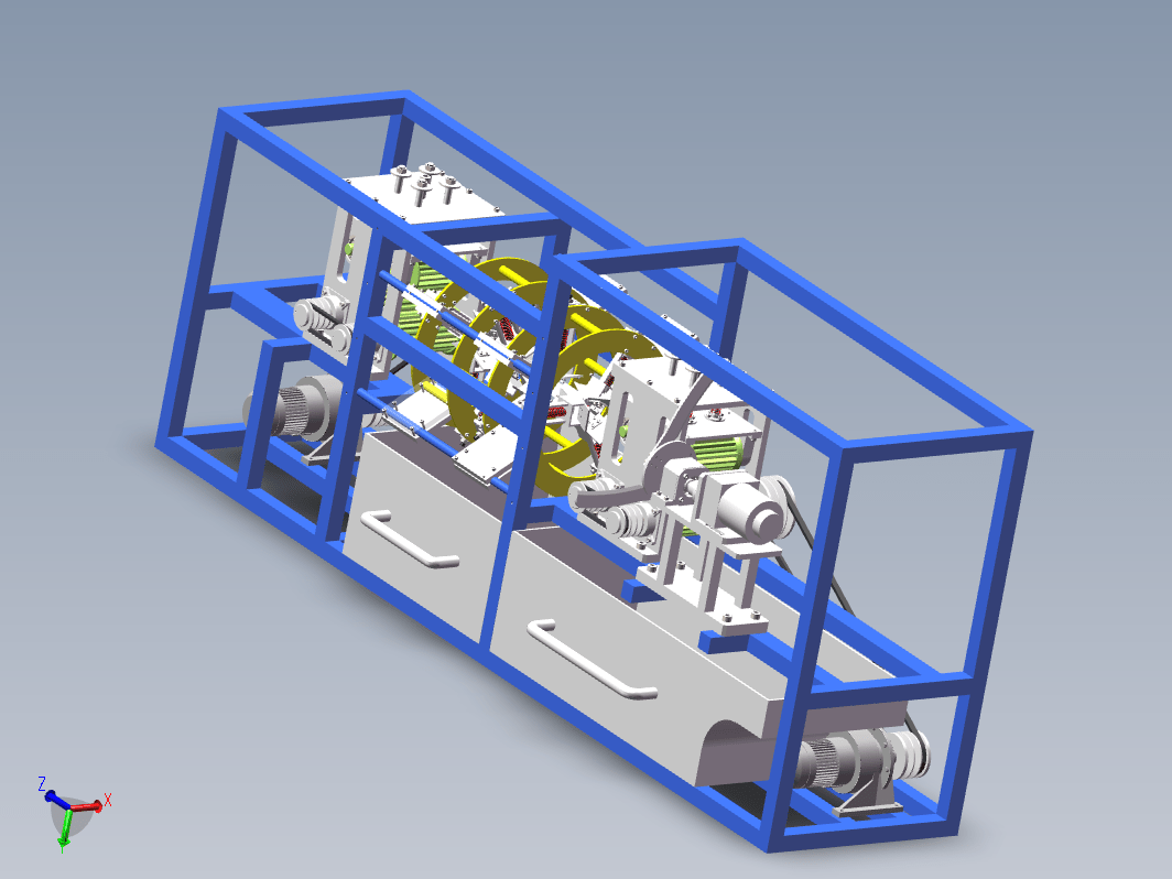 自动甘蔗去皮切断机三维SW2016带参+CAD+说明书