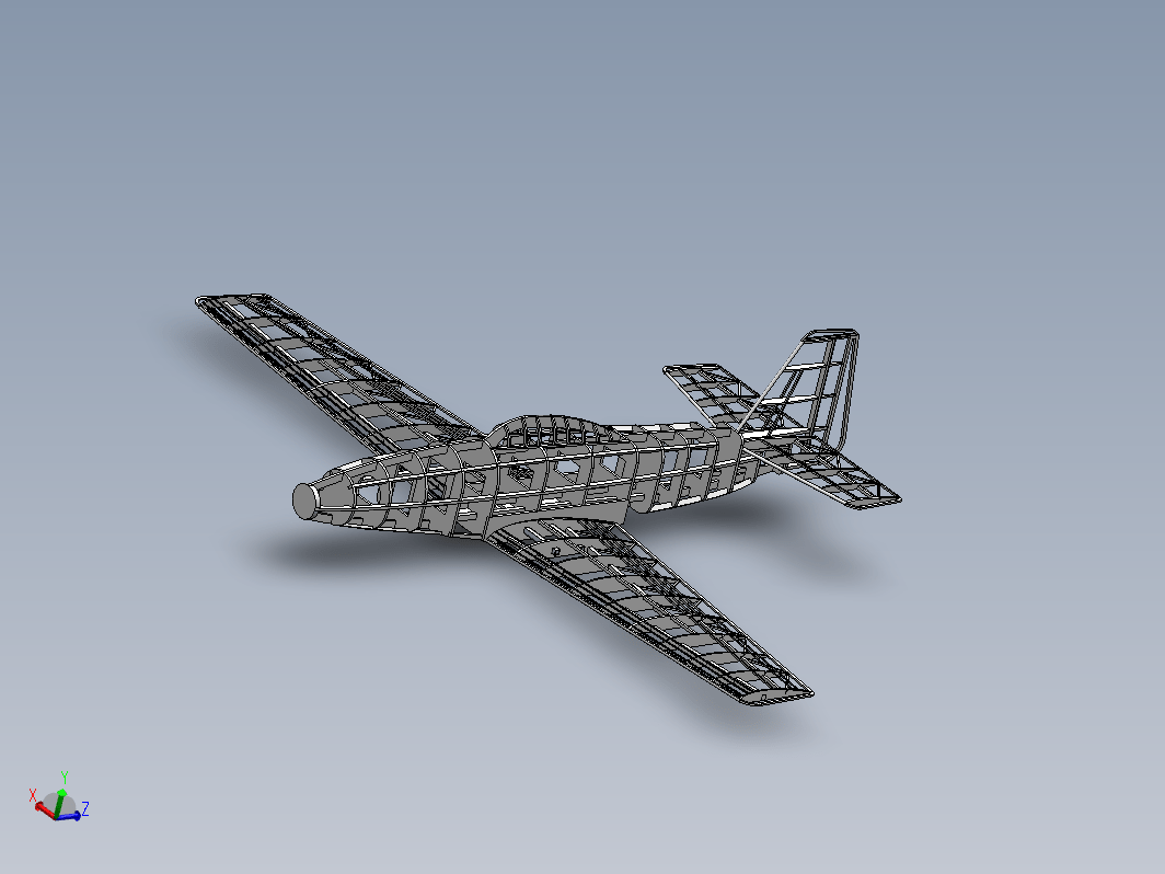 P-51 mustang野马战斗机框架