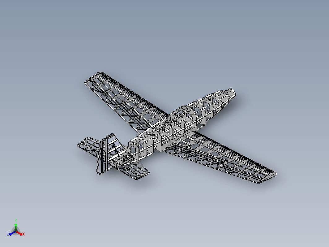 P-51 mustang野马战斗机框架