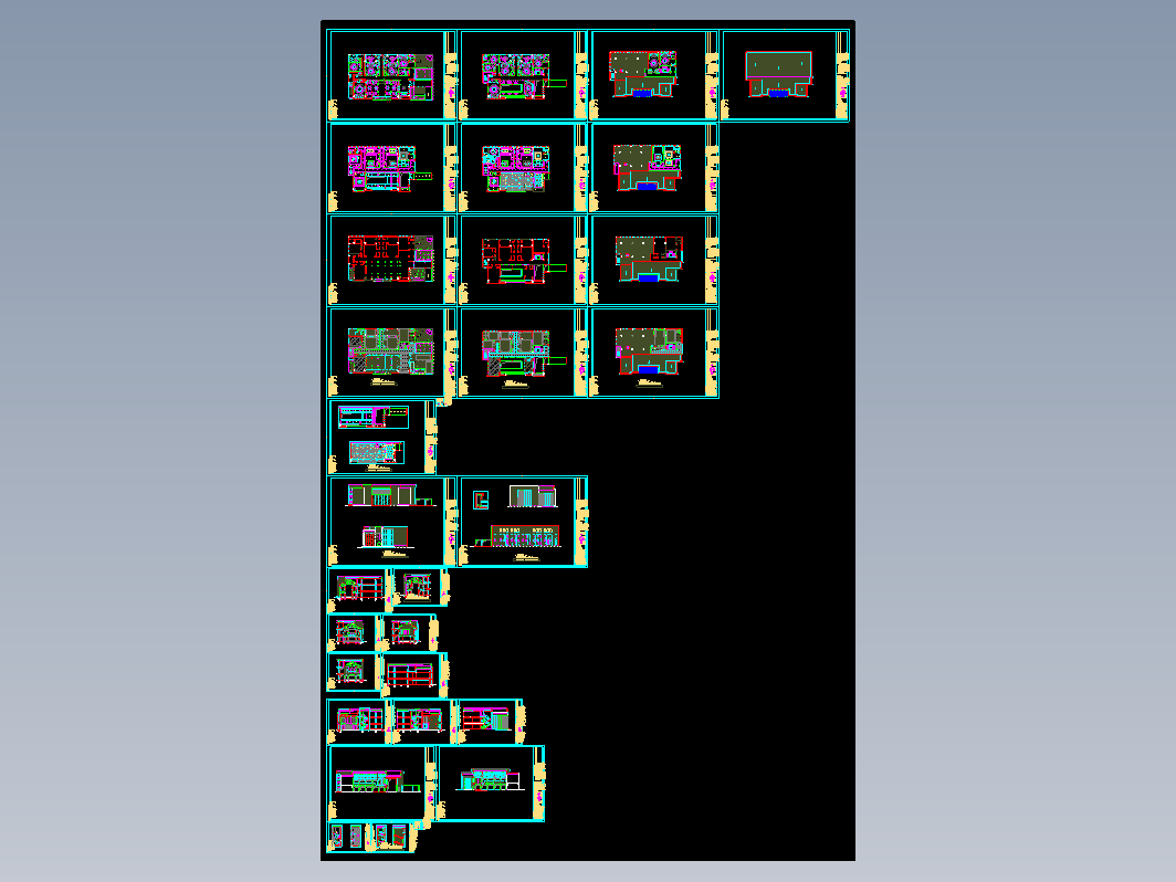 郑州苏园一号餐厅【DWG 23张室内外JPG效果】