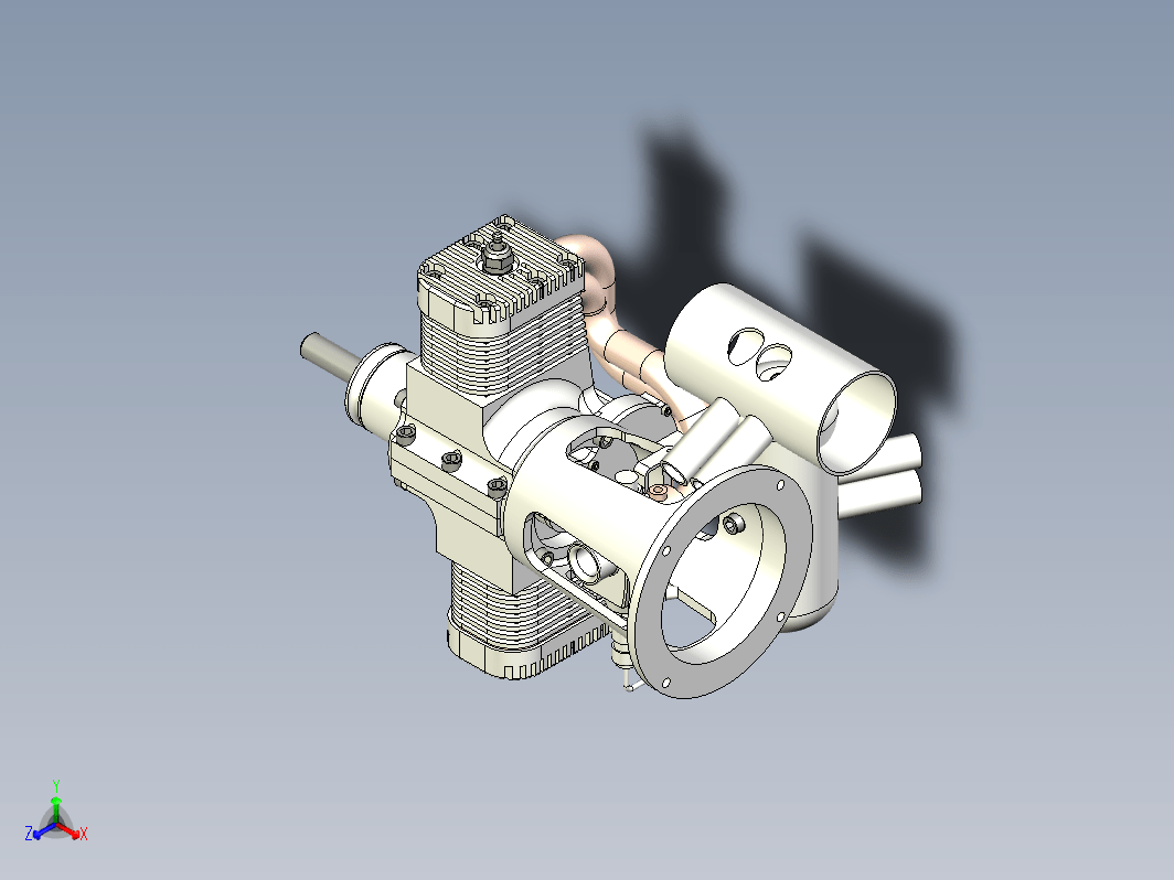 航模发动机 15cc Flat Twin