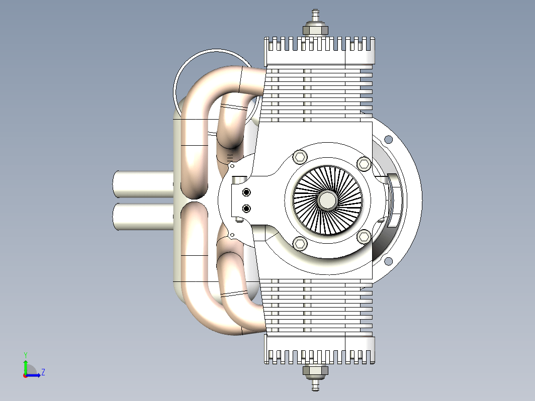 航模发动机 15cc Flat Twin