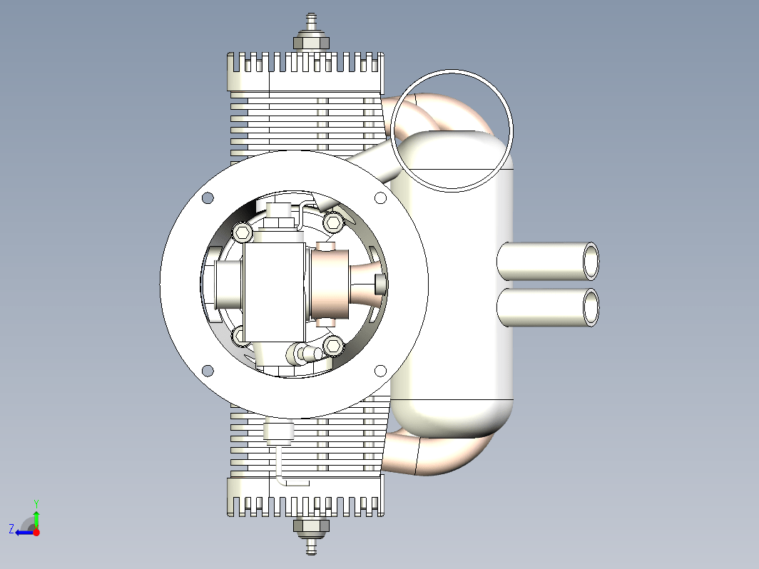 航模发动机 15cc Flat Twin