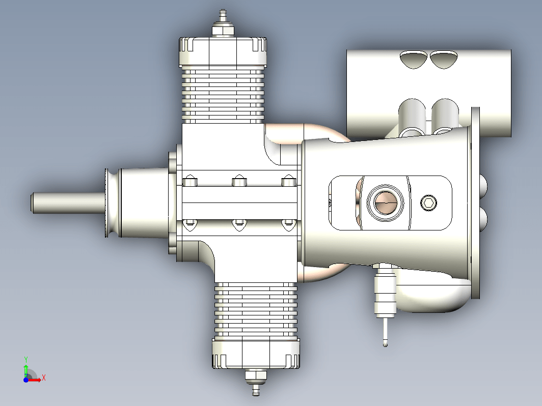 航模发动机 15cc Flat Twin