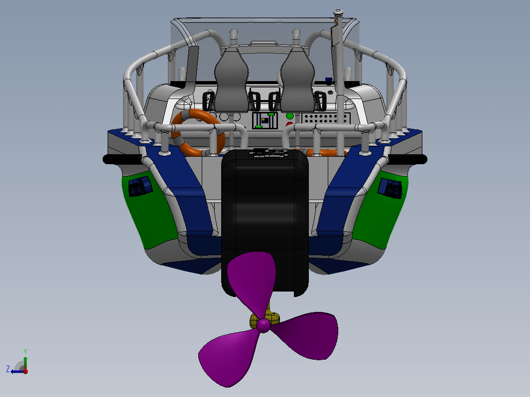 boat 19cm小游艇船模