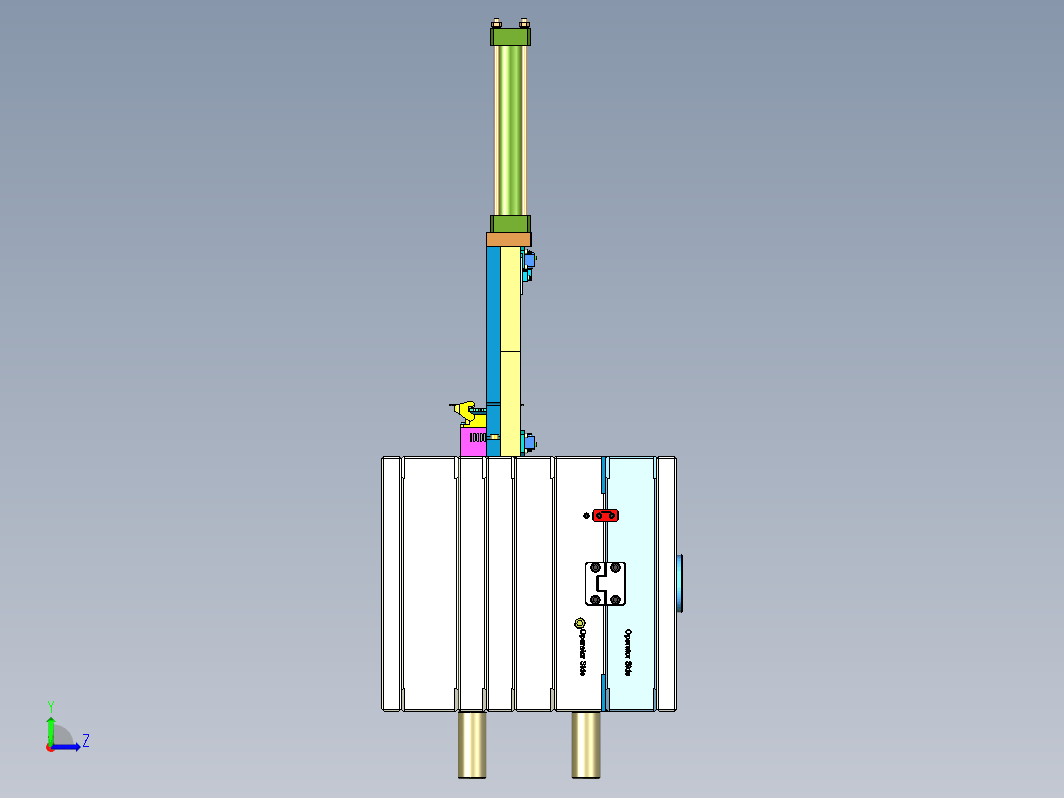 油缸带动齿条脱螺纹模具