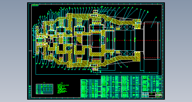 四级行星齿轮减速机CAD