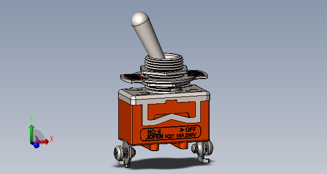 F0197-拨动开关模型图