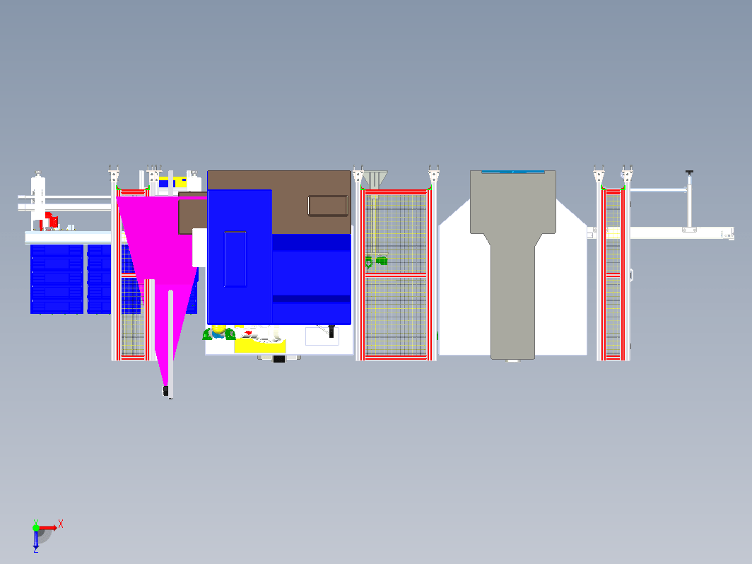 机器人给铝合金件机加上下料作业