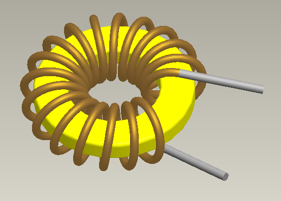 一个电感的3D模型图