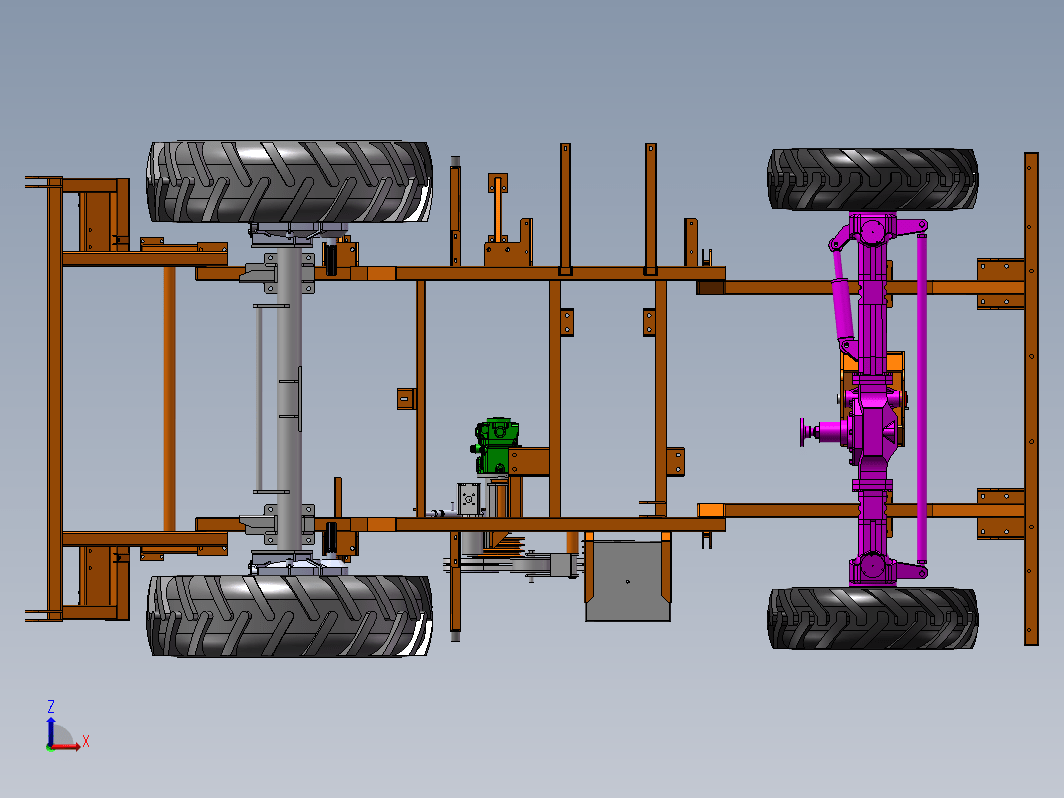 4UZ-166主机架总装 药材收获机