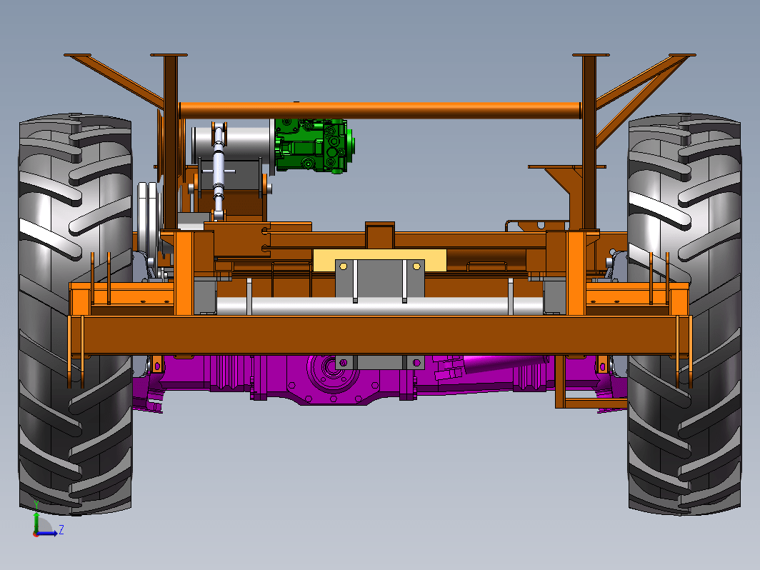 4UZ-166主机架总装 药材收获机