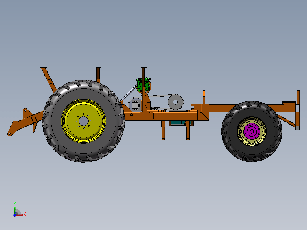 4UZ-166主机架总装 药材收获机