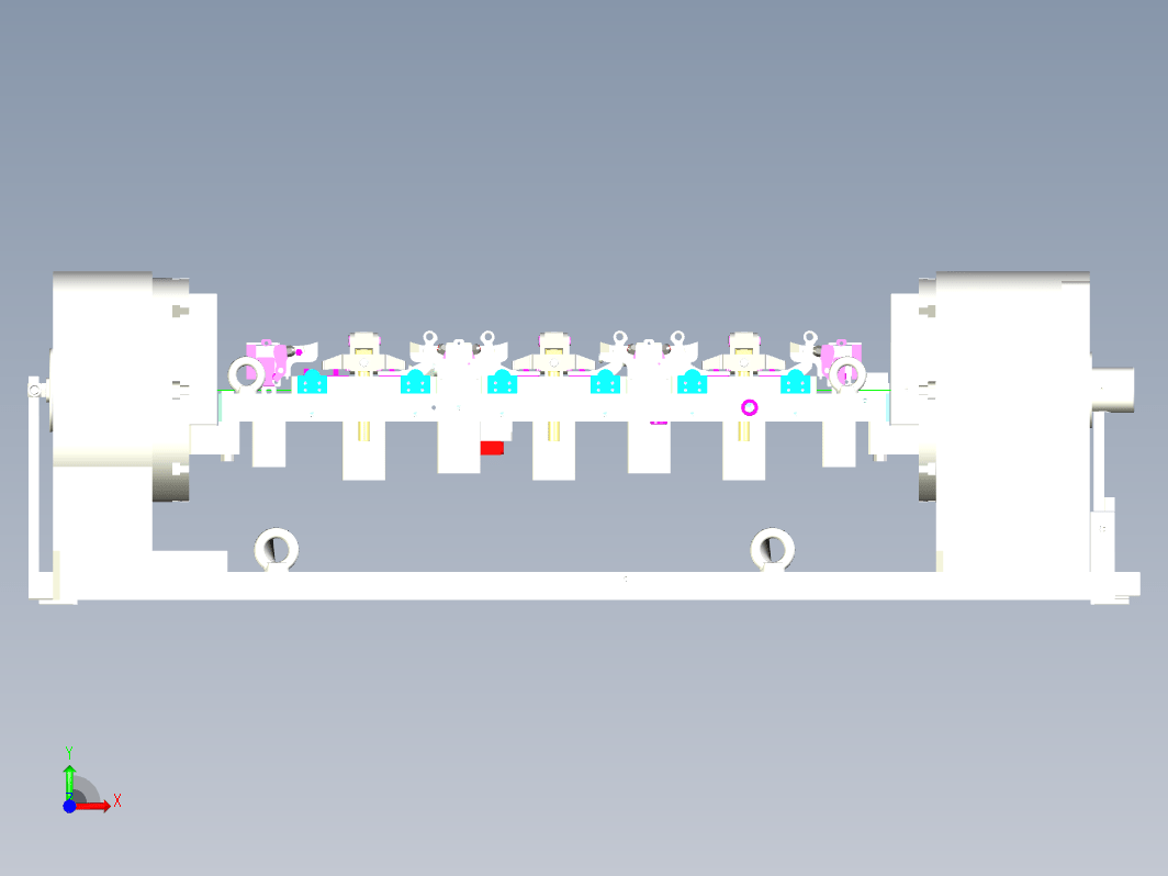 汽车铰链四轴液压夹具