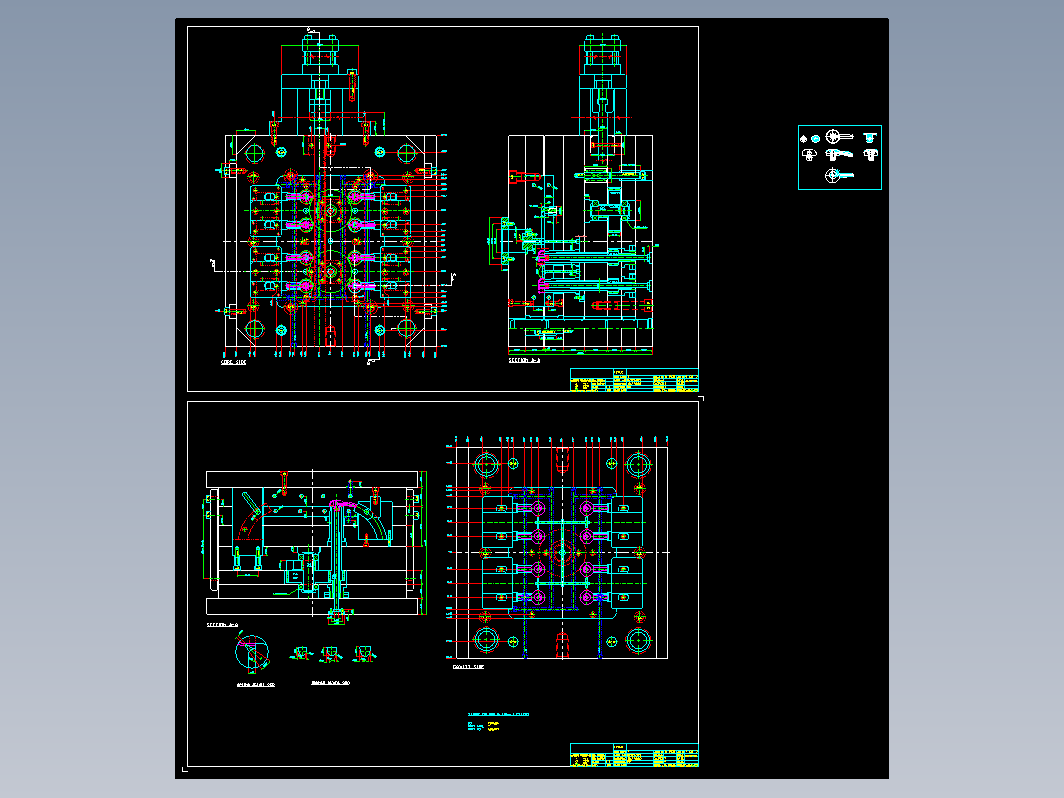 模具结构图—007-3旋转脱模