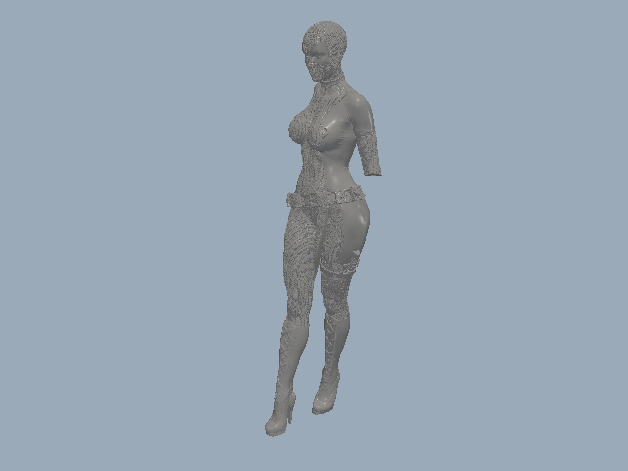 女死侍 高精度3D打印模型