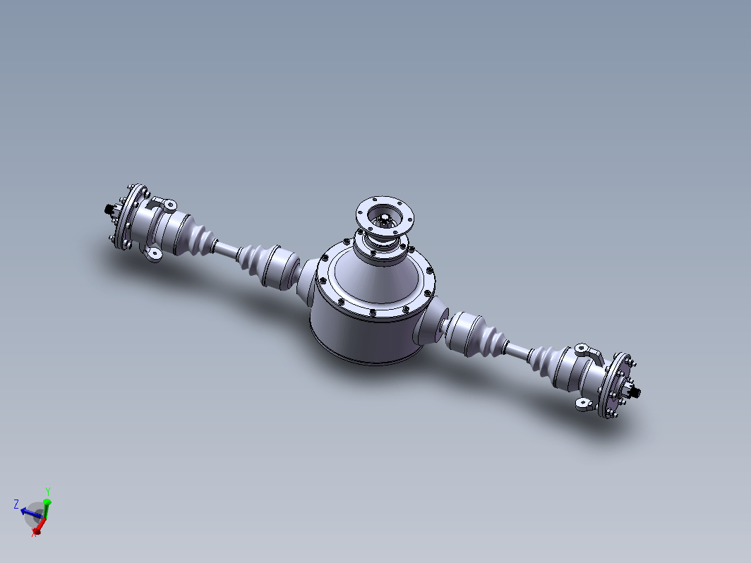 1.4L小型轿车前驱动桥断开式驱动桥设计三维SW2016带参+CAD+说明书