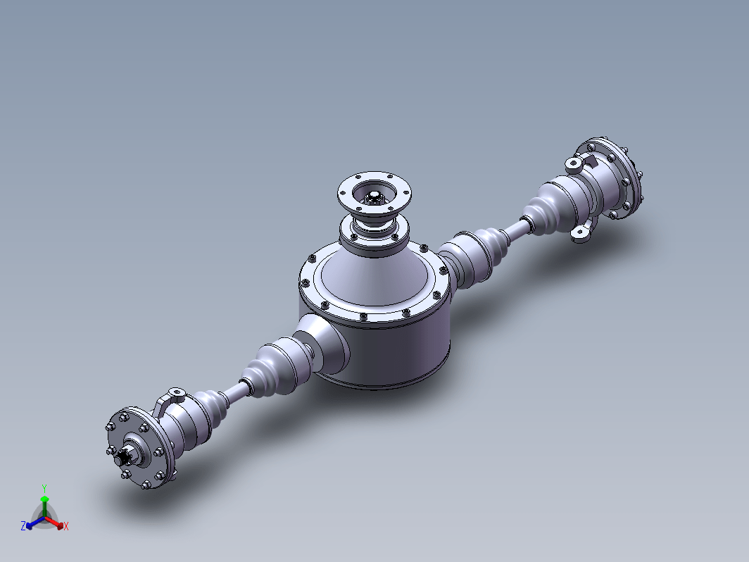 1.4L小型轿车前驱动桥断开式驱动桥设计三维SW2016带参+CAD+说明书