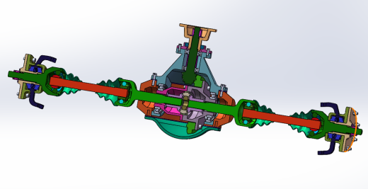 1.4L小型轿车前驱动桥断开式驱动桥设计三维SW2016带参+CAD+说明书缩略图