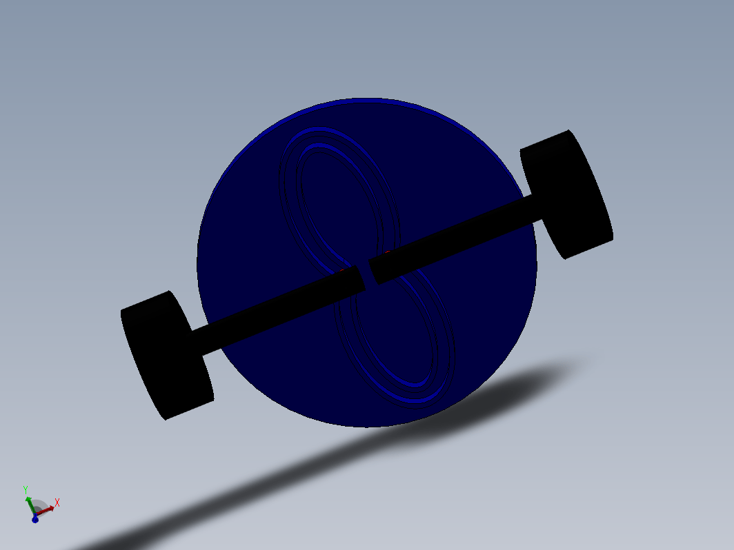 双活塞通过 SOLIDWORKS 中的凸轮机构作用相反