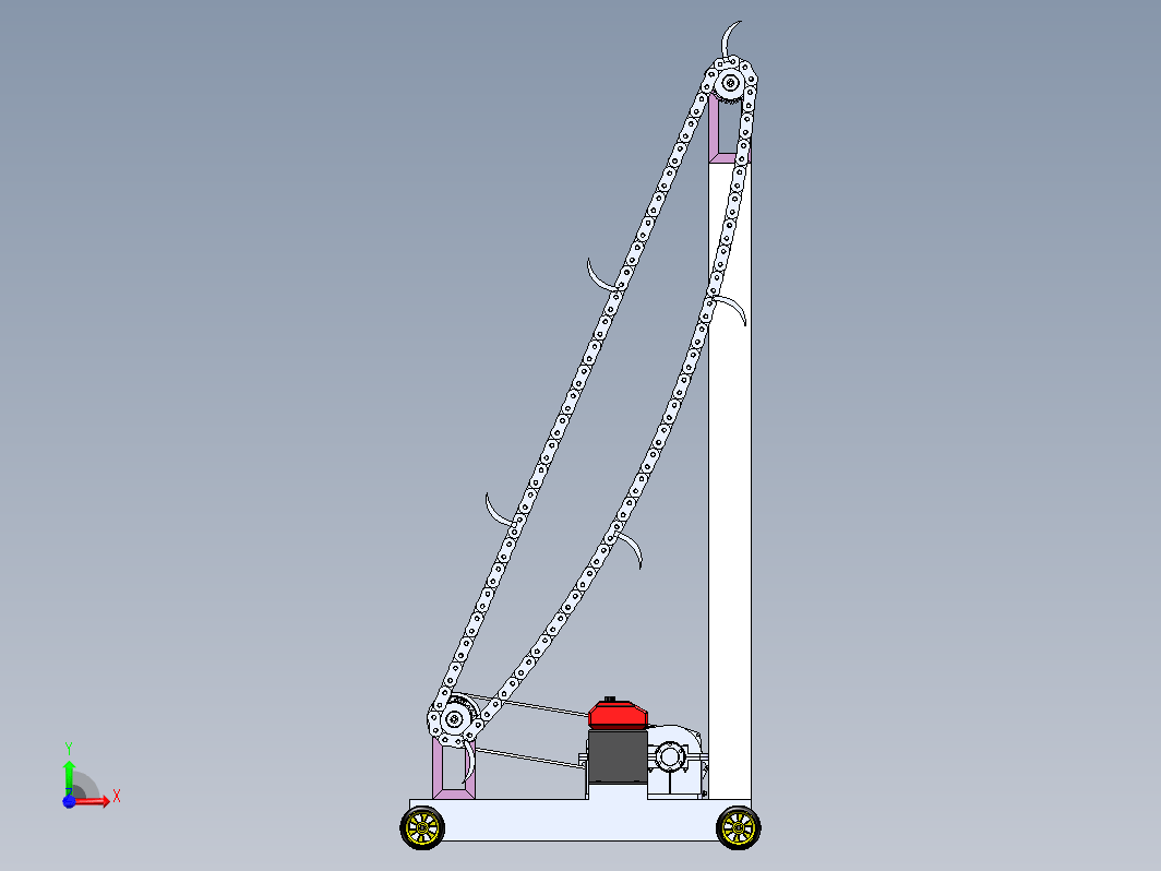 基于SW甘蔗提升机的设计和仿真