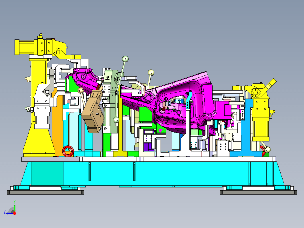 SUV右侧围外板总成焊装夹具