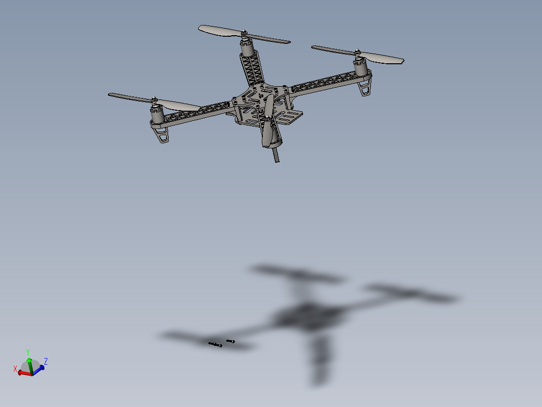 四旋翼飞行器的设计和控制三维SW2015带参+CAD+说明