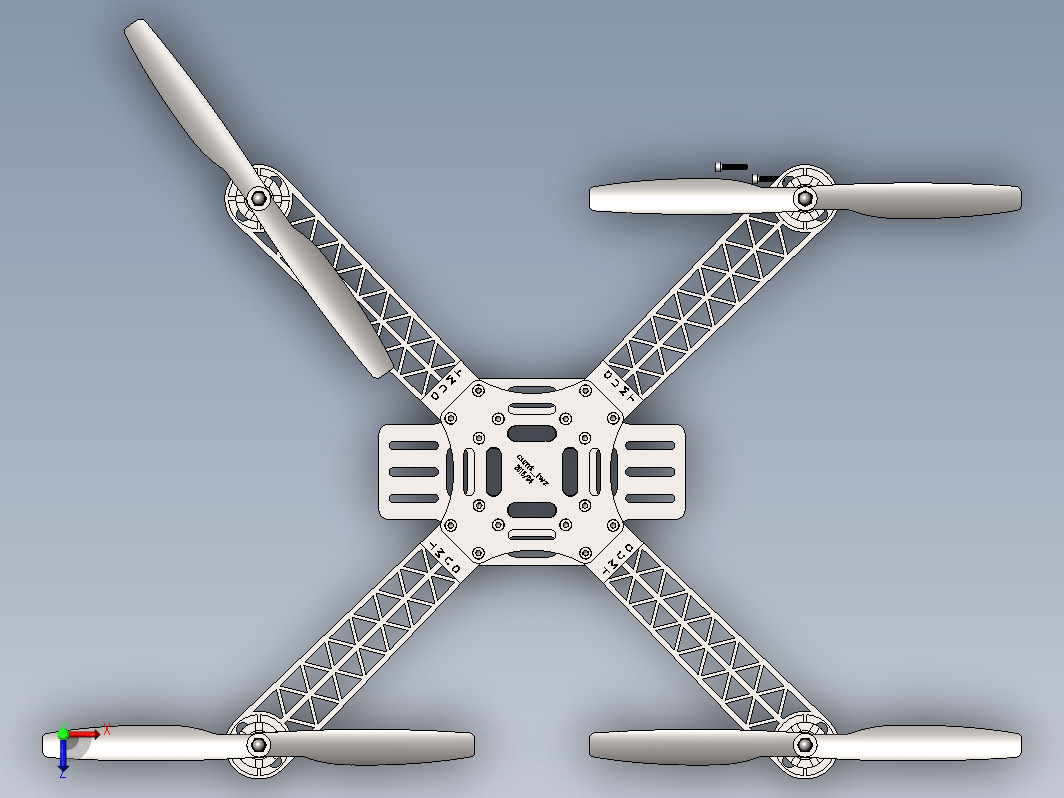 四旋翼飞行器的设计和控制三维SW2015带参+CAD+说明