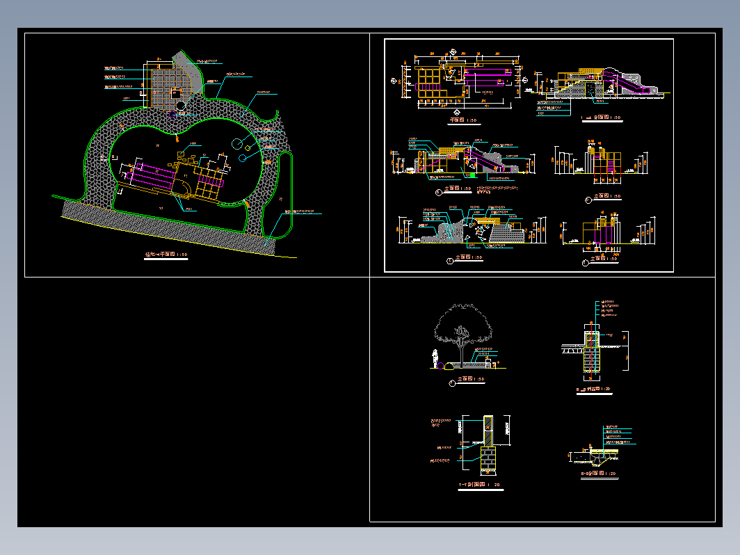 儿童乐园景观设计CAD-儿童乐园施工大样图