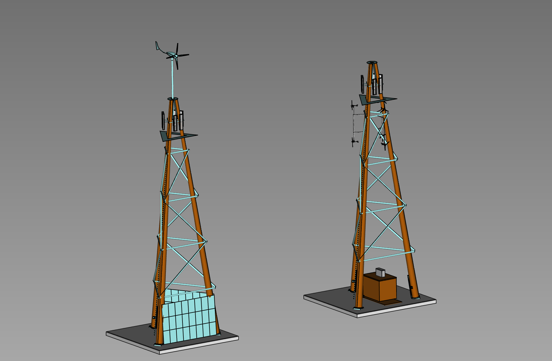 生物电池塔和宽带电池塔